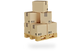 Palette avec cartons en 3D