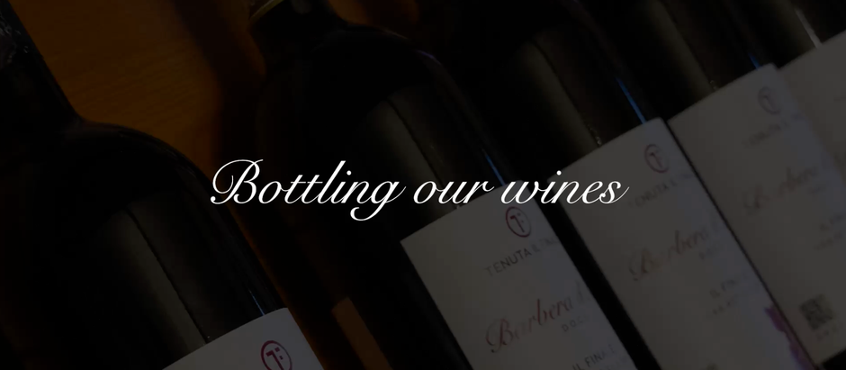 Abfüllung unserer Weine