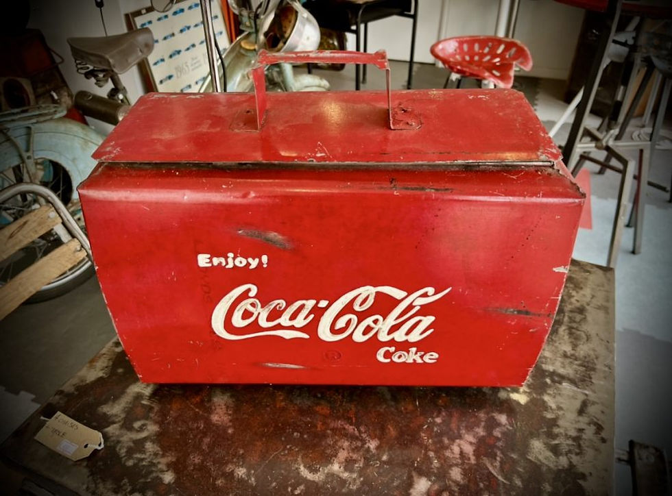 Miniature : Véritable Glacière / malle de rangement COCA COLA