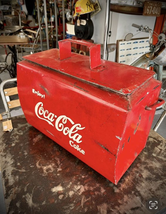 Miniature : Véritable Glacière / malle de rangement COCA COLA