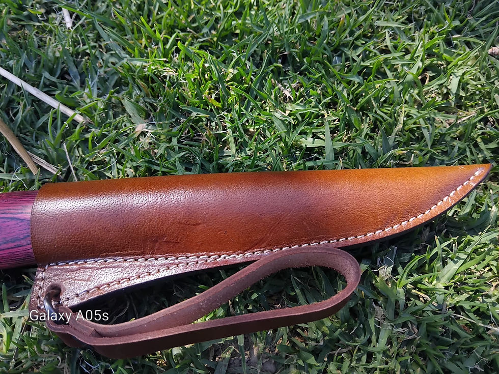 Thumbnail: 1095 High Carbon Steel Sloyd Knife, Pakkawood Handle, Leather Sheath – Woodworki