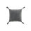 Miniature : Coussin à pompons velours gris 45x45 cm