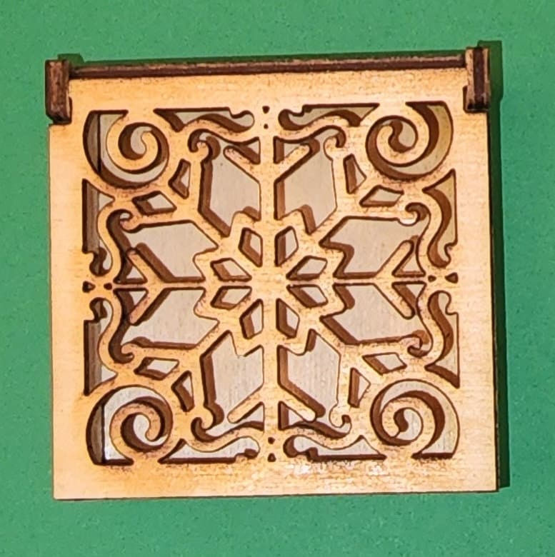 Thumbnail: Charming Wooden Christmas Box with 4 Assorted Ornaments - DIY Holiday Gift
