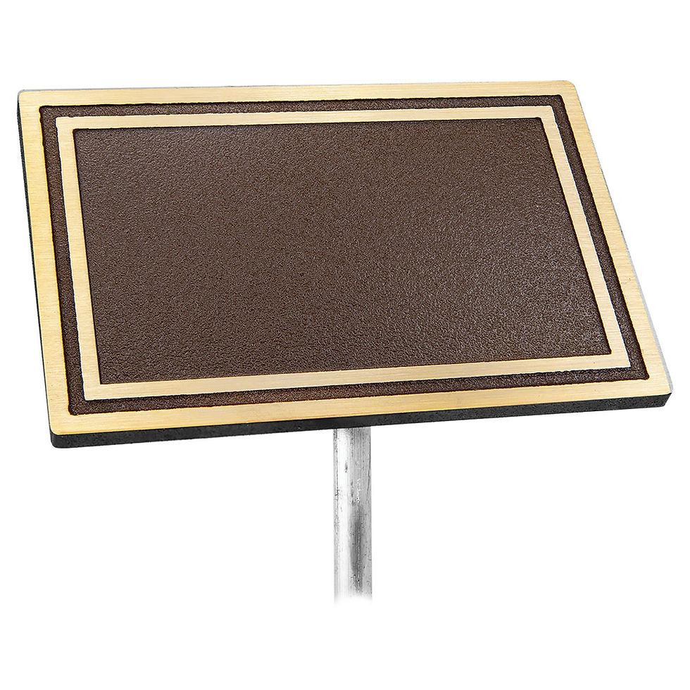 Thumbnail: Bronze/Brown Rectangle Cast Aluminum Sign with 24" Rod