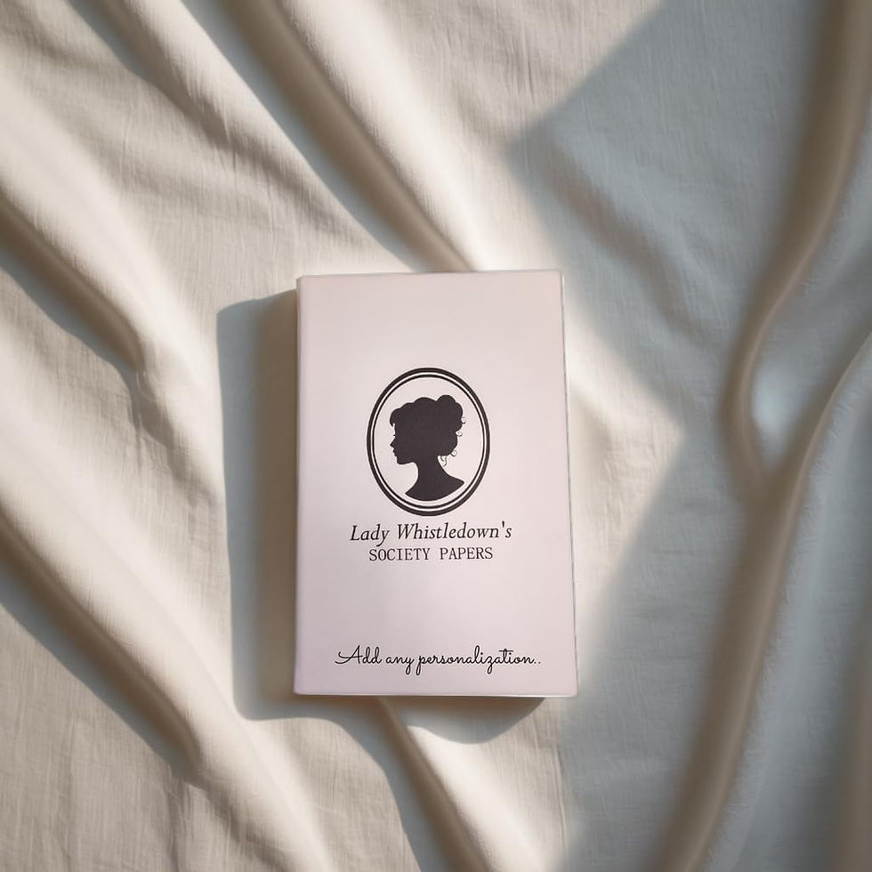 Thumbnail: Lady Whistledown's Society Papers Vegan Leather Journal & Feather Pen Gift
