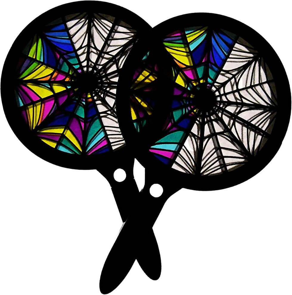Thumbnail: Wednesday Addams Nevermore Window Cupcake Toppers 12-Pack, Acrylic Stained Glas