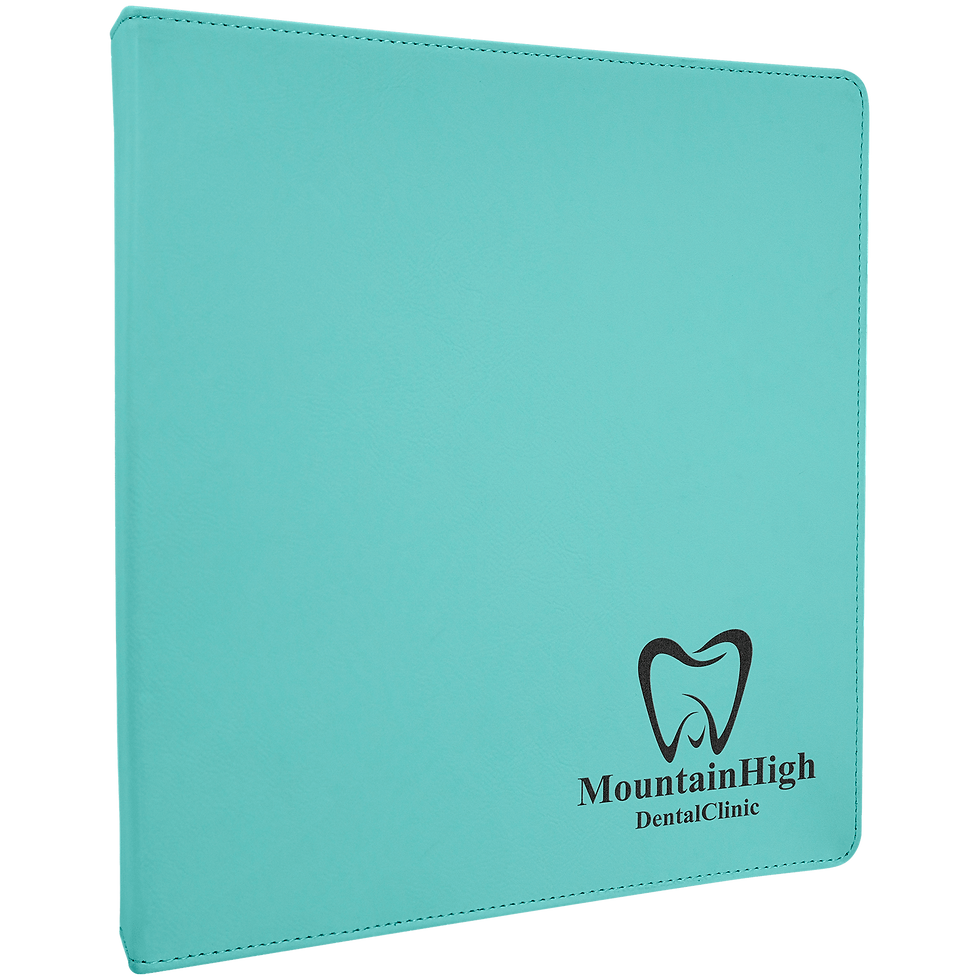 Thumbnail: 10 1/2" x 11 1/2" Leatherette 3 Ring Binder wit...
