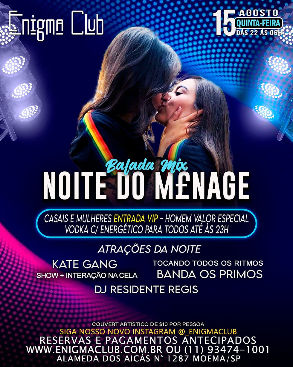 15/08 QUINTA COM BANDA AO VIVO- NOITE DO MENAG€ - BALADA MIX