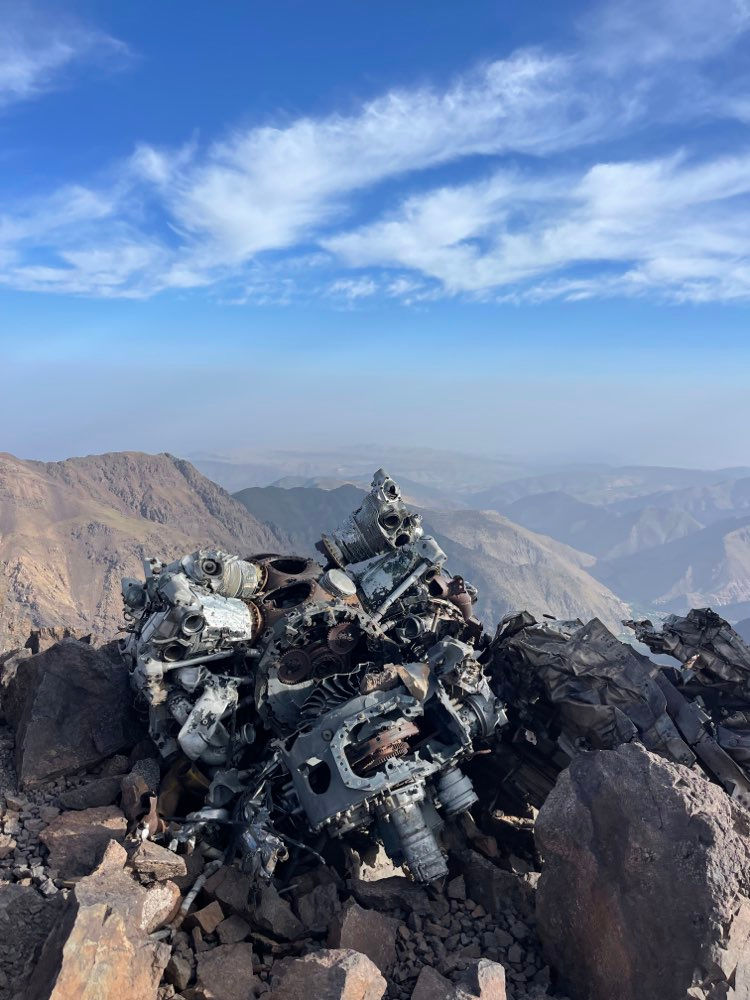 Tibhirin summit overlooking the High Atlas Mountains.