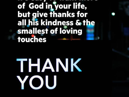 Saying thank you