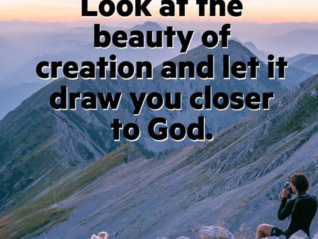 Listening to God through creation