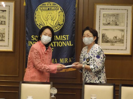 国際ソロプチミストから資金援助をいただきました