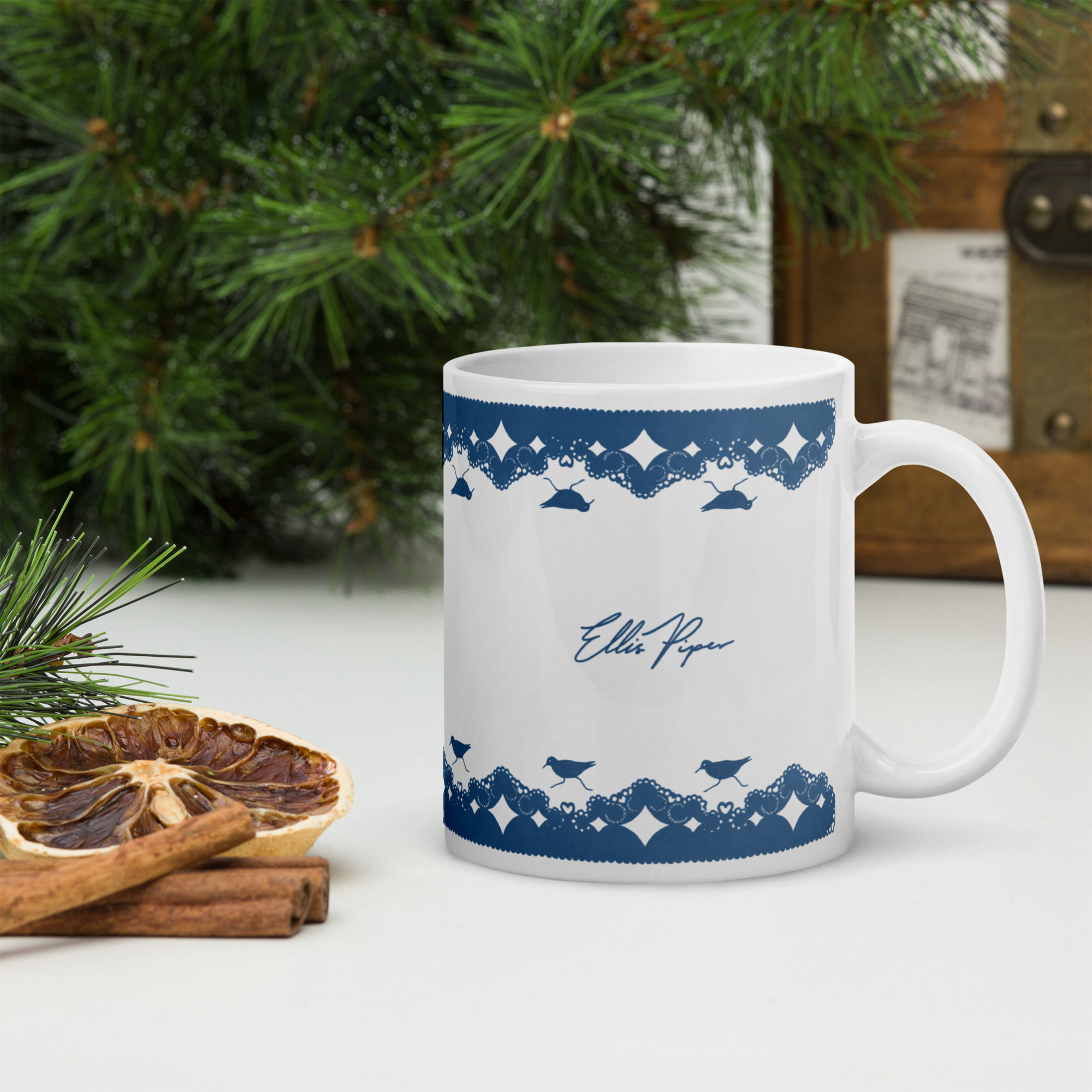 piping hot ceramic mug