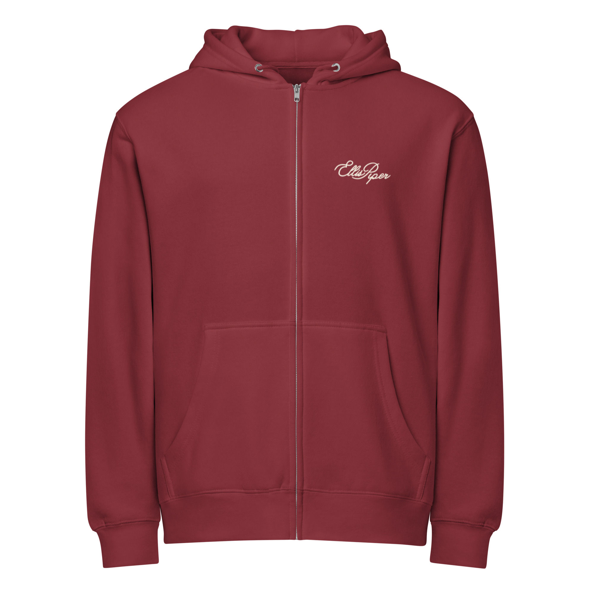 heart doily zip hoodie