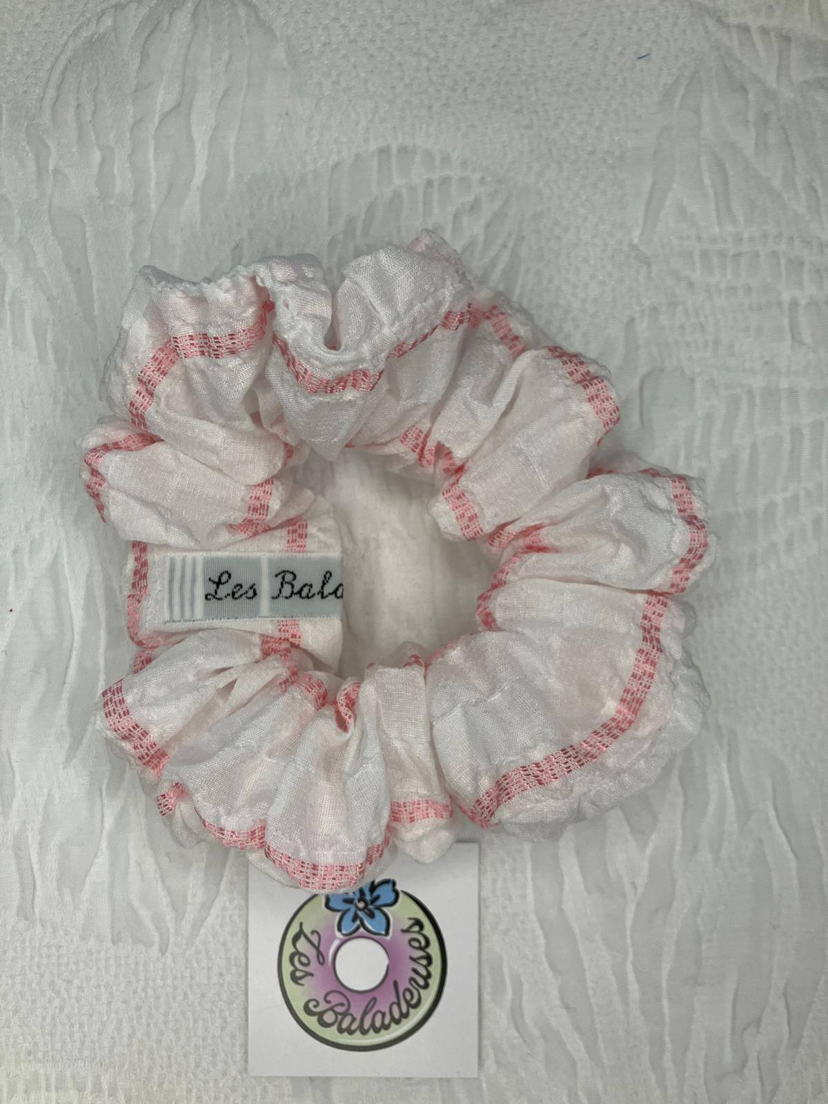 Chouchou Rose liseré rouge