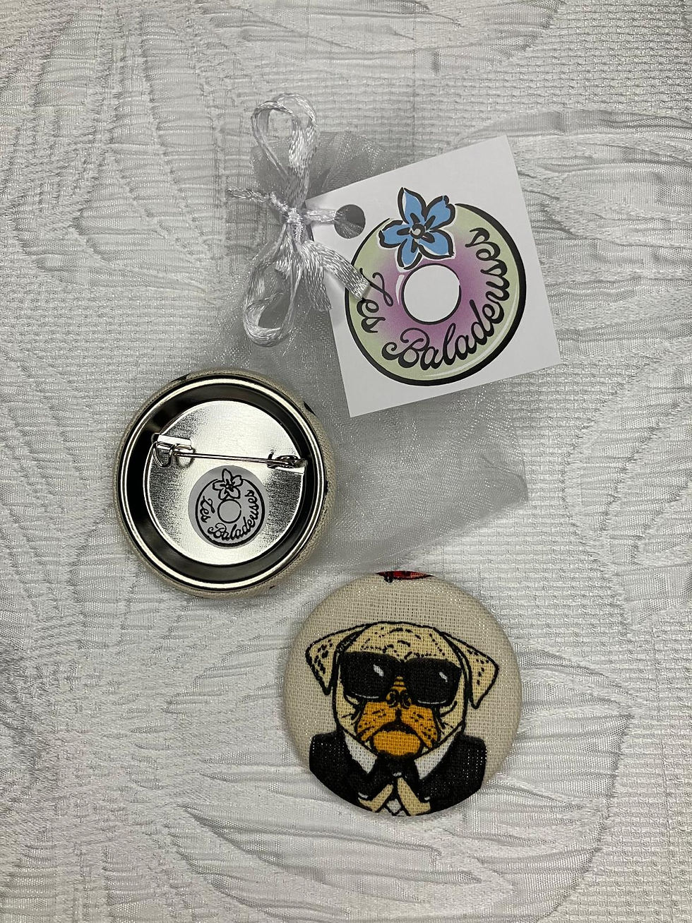 Miniature : Broche à l'unité - Chien Lunette