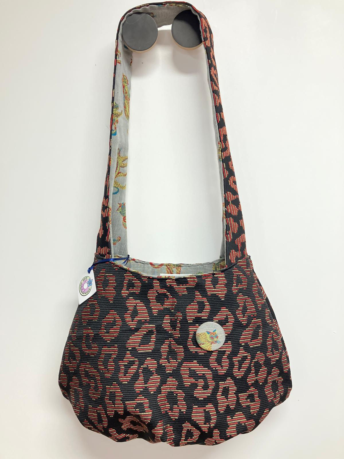 Sac Simone réversible - Léopard rouge & Panthères