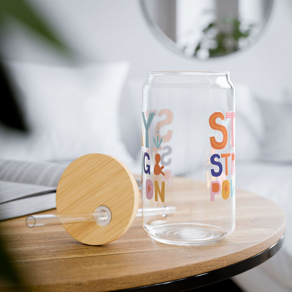 Miniatura: Stay Strong Sipper Glass, 16oz