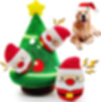 Santa dog puzzle toy