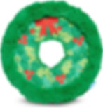 Holiday wreath frisbee for dogs