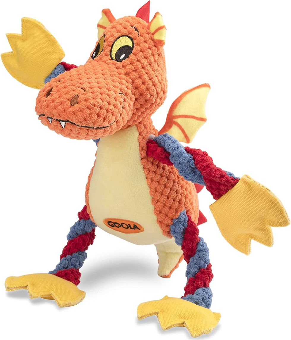 Orange dragon rope toy