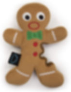Gingerbread man dog toy