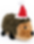 holiday hedgehog dog toy