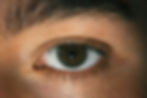 close up of angry person's eye
