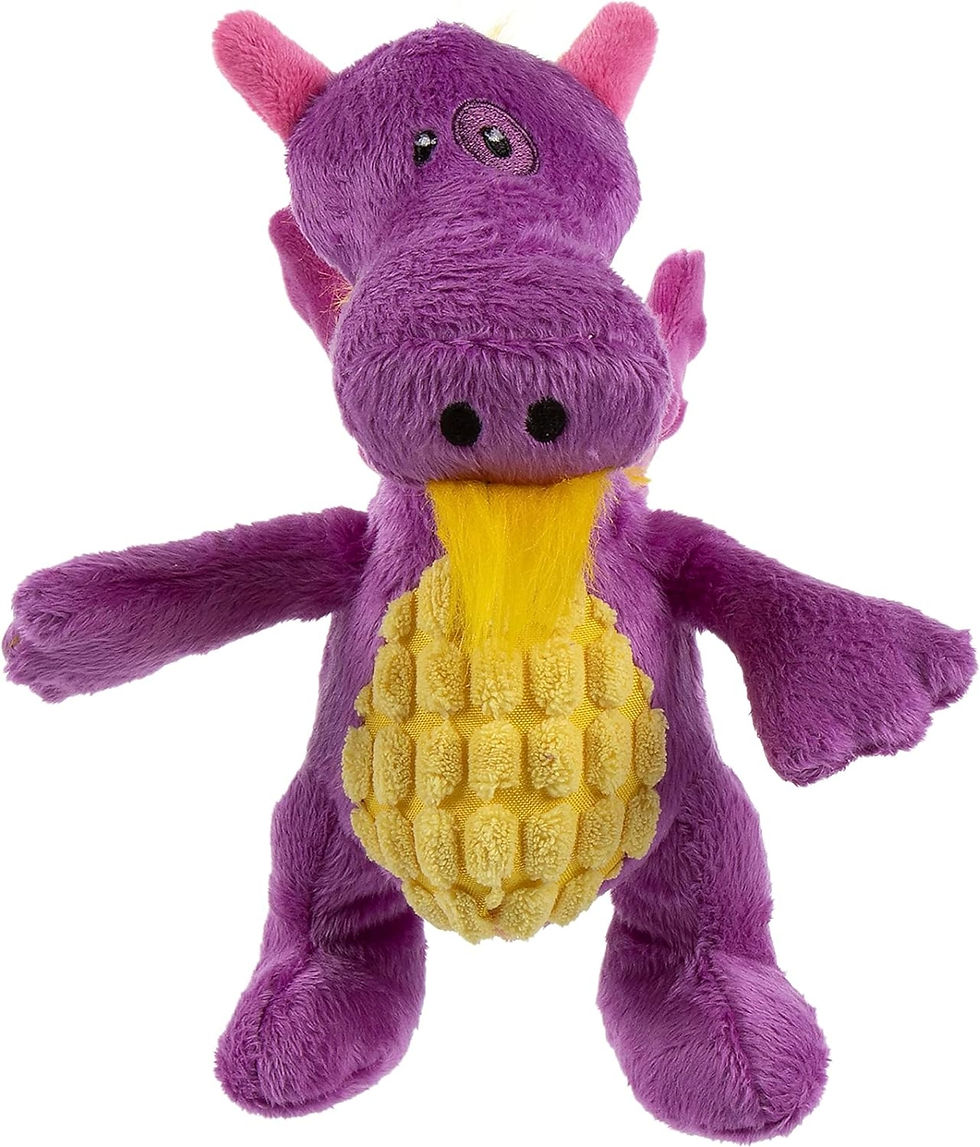 Dragon dog toy with beard