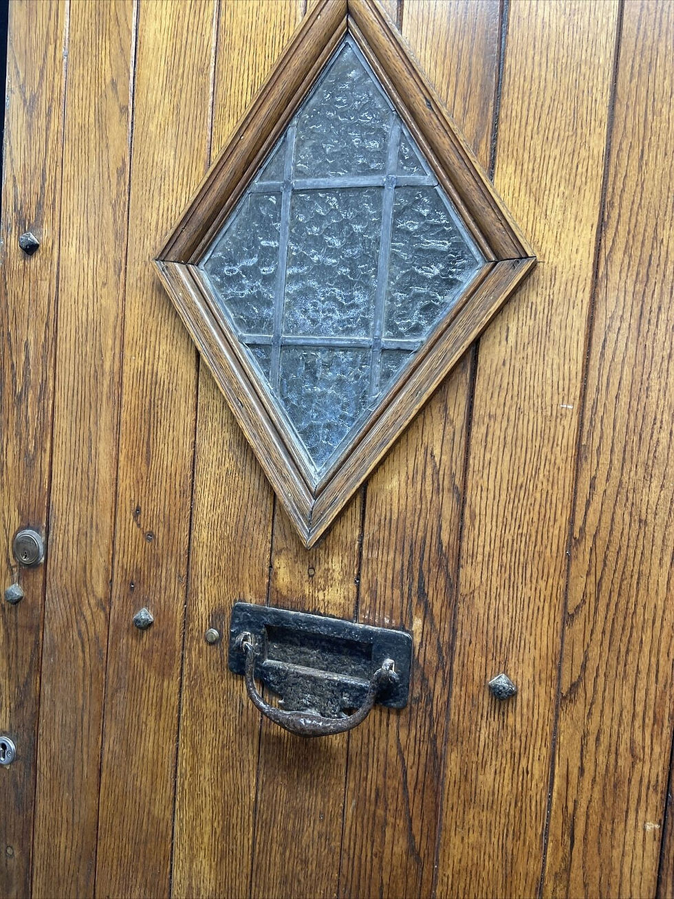 Thumbnail: SOLID OAK FRONT DOOR OLD PERIOD WOOD ANTIQUE RECLAIMED HARDWOOD GLAZED LEADED