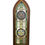Thumbnail: EXQUISITE STAINED GLASS HAND PAINTED WINDOW PANEL OLD RESTORED ARCHED TEAK OPENS