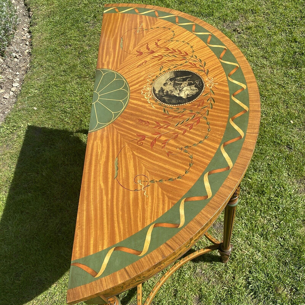 Thumbnail: EXQUISITE BRIGHTS OF NETTLEBED HAND PAINTED CONSOLE TABLE ANTIQUE PERIOD BURR