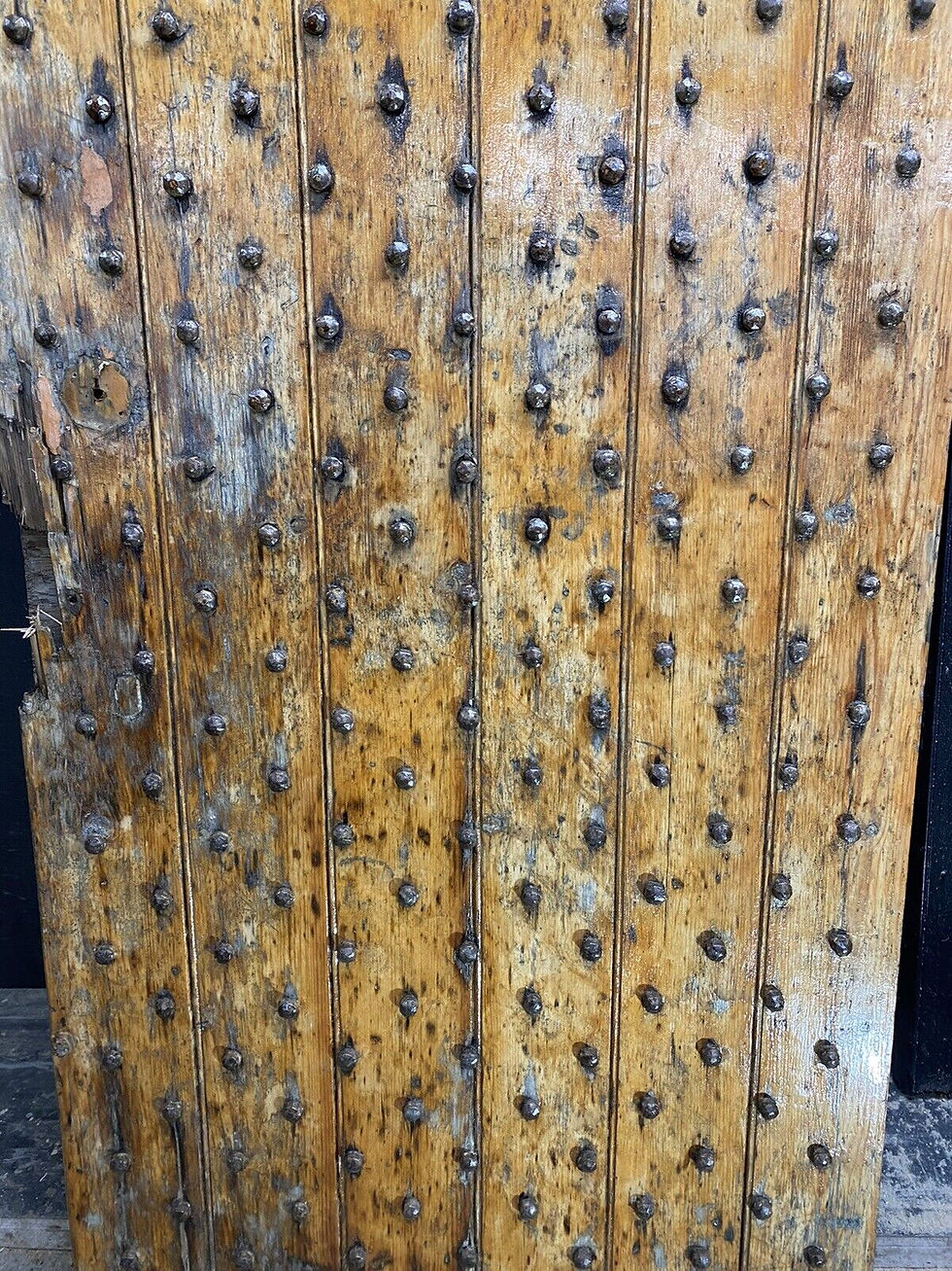 Thumbnail: 18th CENTURY FRONT DOOR OLD PERIOD WOOD ANTIQUE RECLAIMED HAND MADE NAILS BOLTS