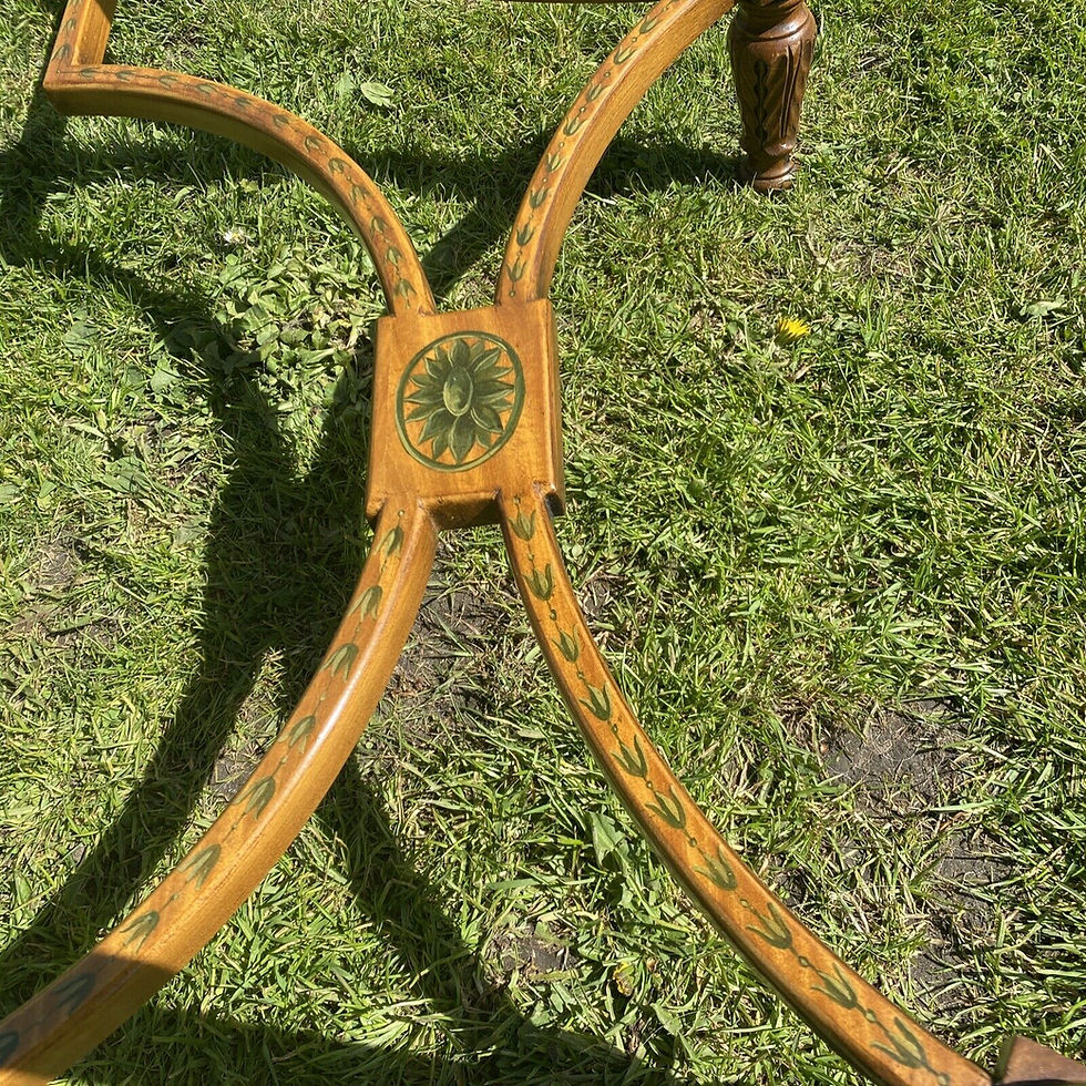 Thumbnail: EXQUISITE BRIGHTS OF NETTLEBED HAND PAINTED CONSOLE TABLE ANTIQUE PERIOD BURR