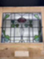Thumbnail: X LARGE VICTORIAN STAINED GLASS FRONT DOOR OLD RECLAIM ANTIQUE WOOD ART NOUVEAU