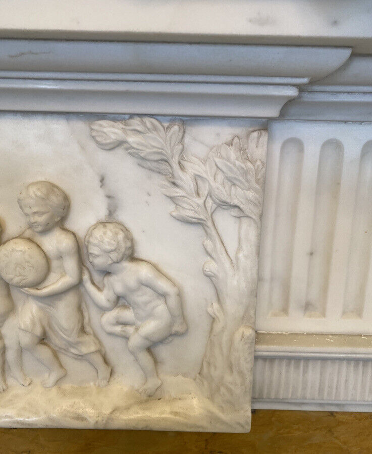 Thumbnail: GEORGIAN REVIVAL MARBLE ANTIQUE FIRE SURROUND FIREPLACE RECLAIMED HEARTH ROYAL