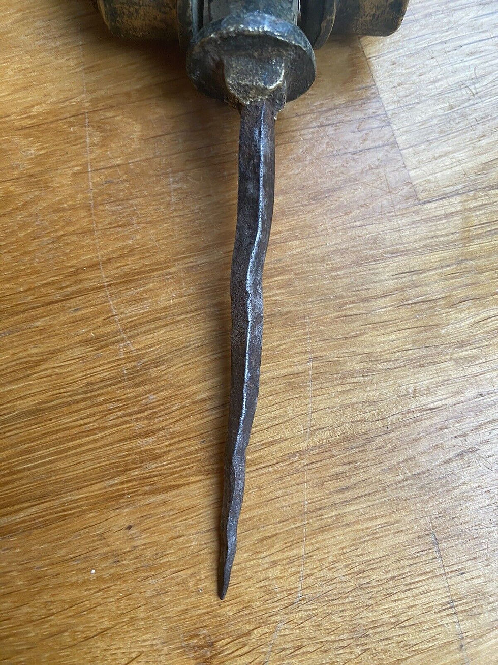 Thumbnail: VERY RARE ANTIQUE BRASS DOOR RING PULL HANDLE 1600s PERIOD RECLAIMED SPIKED