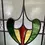 Thumbnail: VICTORIAN STAINED GLASS WINDOW PANEL OLD LEADED ANTIQUE RECLAIMED ART NOUVEAU