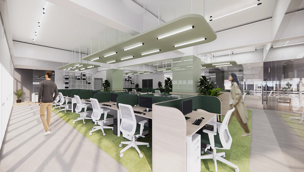 TKL Headquarters in Manila City prioritizes employee well-being with its modern and functional workspace design. This image showcases the open-plan office layout, featuring comfortable workstations, natural light, and a focus on collaboration. The design reflects a contemporary interpretation of Philippine architectural principles, emphasizing a connection to nature and creating a productive and inspiring work environment.