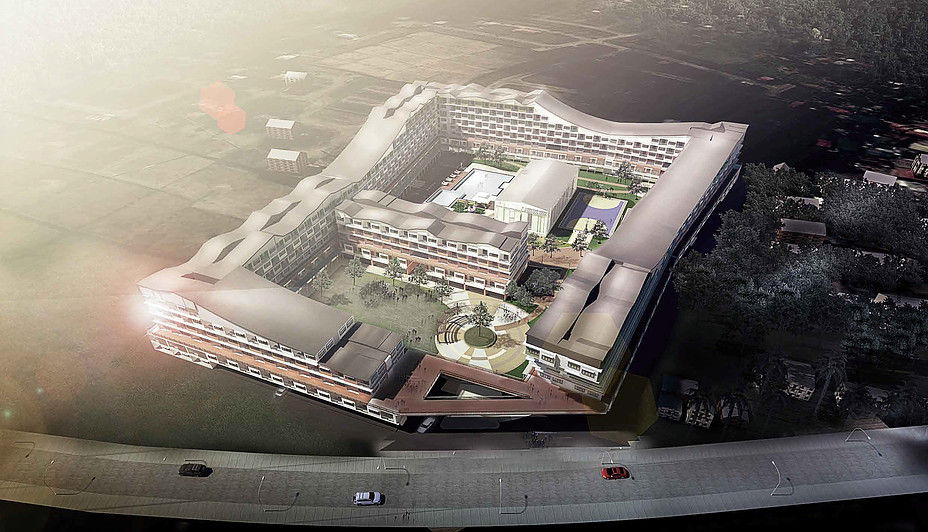 An aerial view of Zoey Courtyard Residences showcasing the overall landscape of the project.