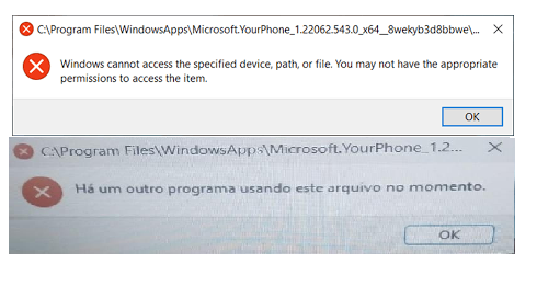 Mensagem Microsoft.YourPhone_1.2