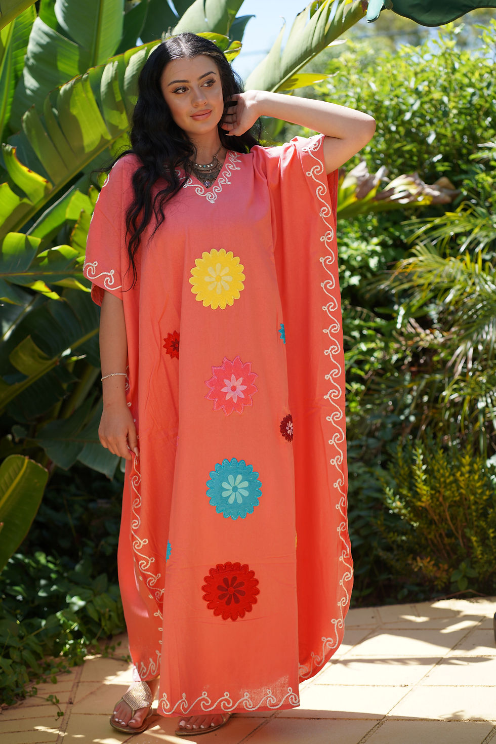 Thumbnail: Flowers Embroidered Abaya