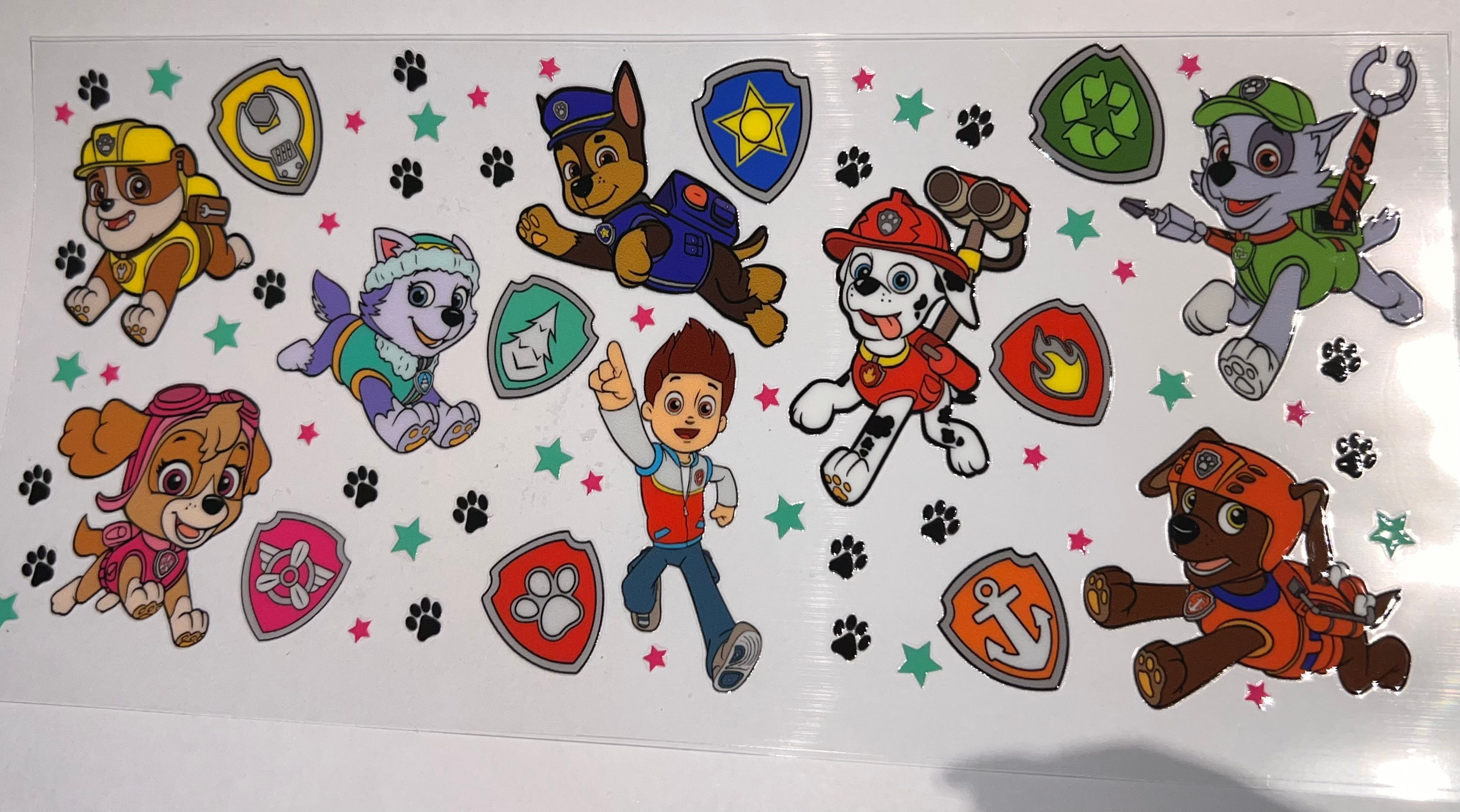 Paw Patrol characters and badges
