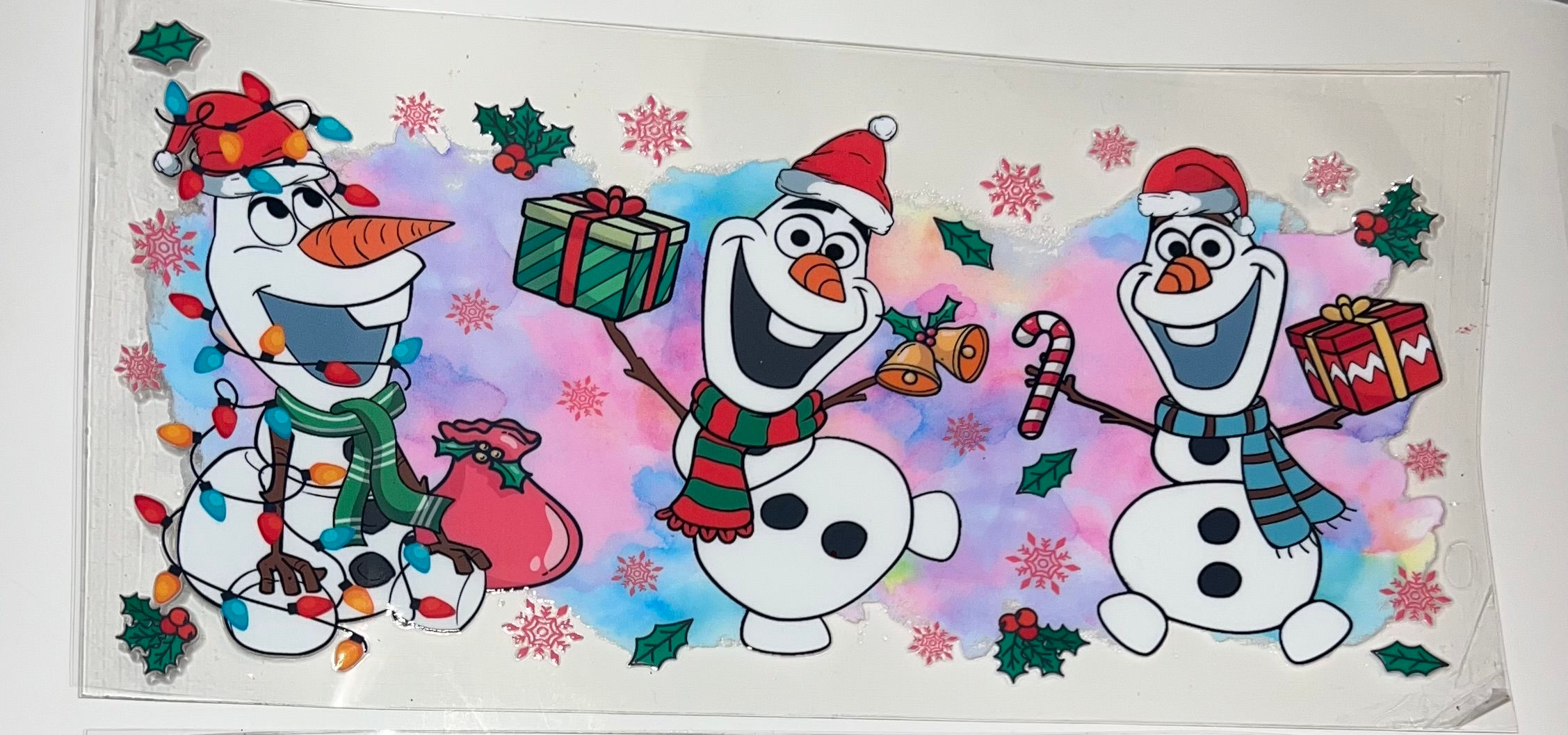 Christmas Olaf | 16oz UV DTF Wrap
