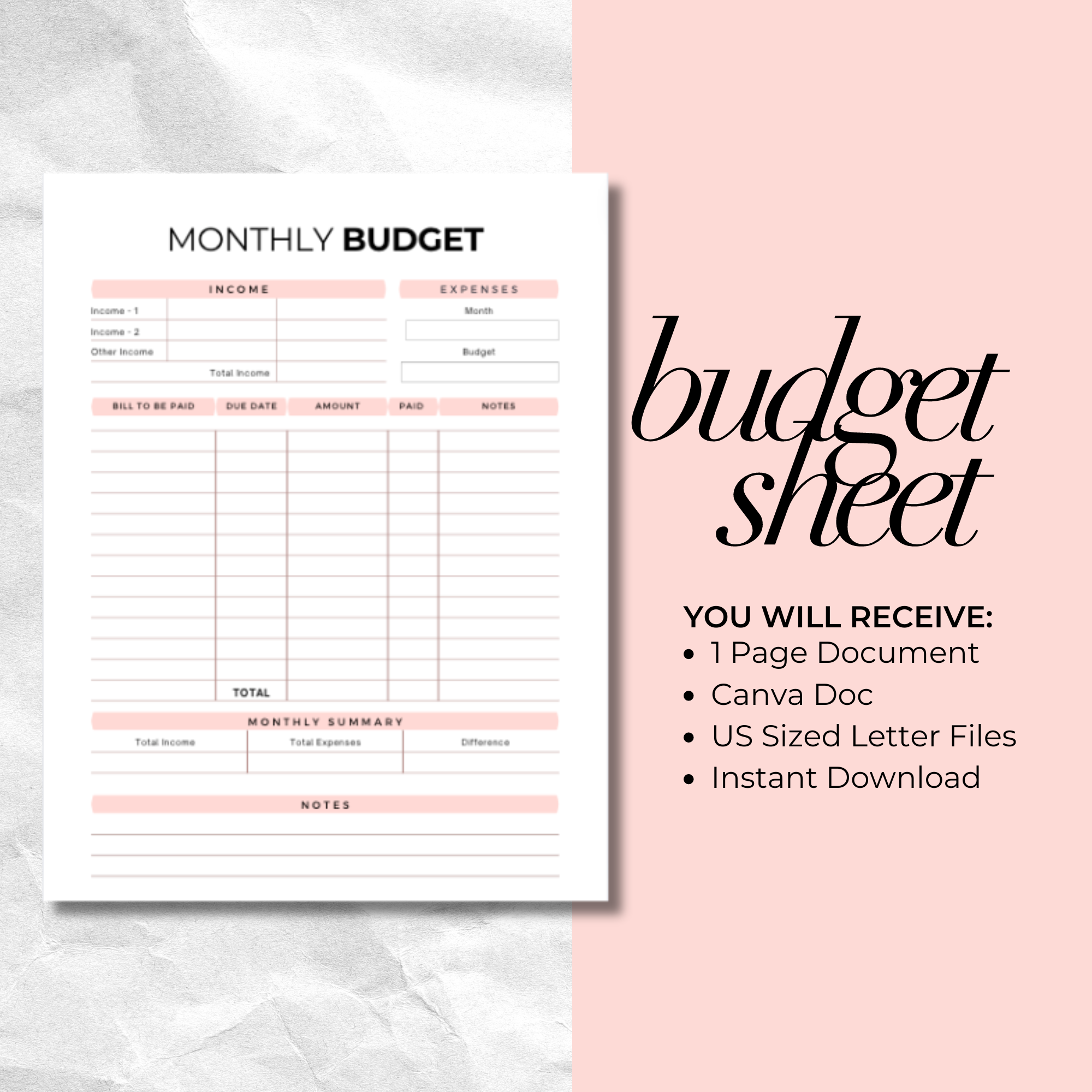 Monthly Budget Tracker