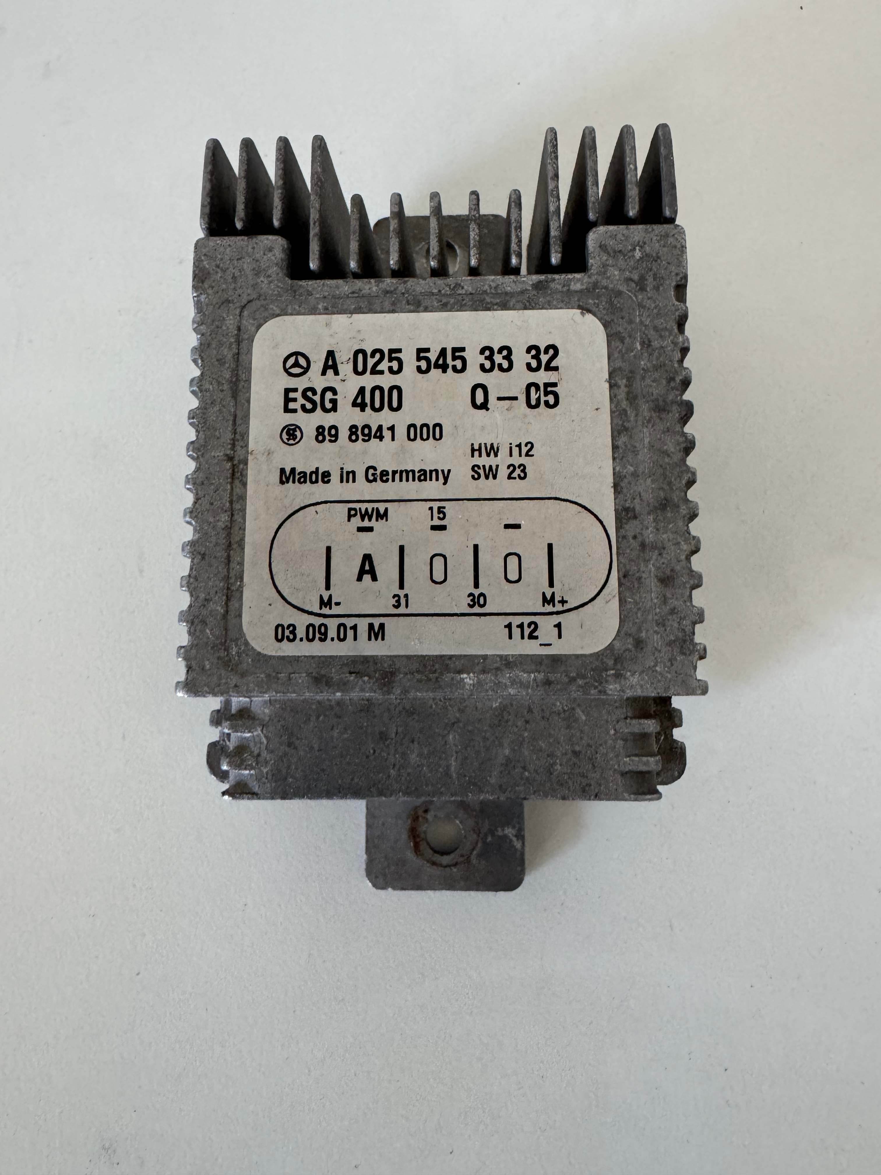 0255453332 ESG 400 Mercedes Benz SLK R170 Steuergerät Zusatzlüfter K