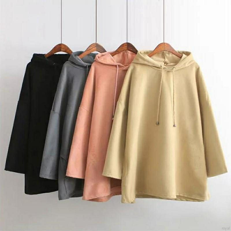 Drop shoulder long sleeve hoodies Oversized