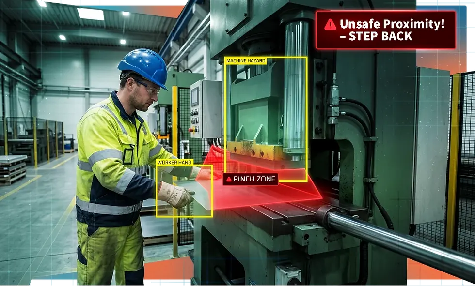 Machine Proximity, Pinch-Point and Entanglement Risk Monitoring