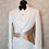 Thumbnail: White Brush Double Breasted Jacquard Champagne Band Tuxedo Jacket