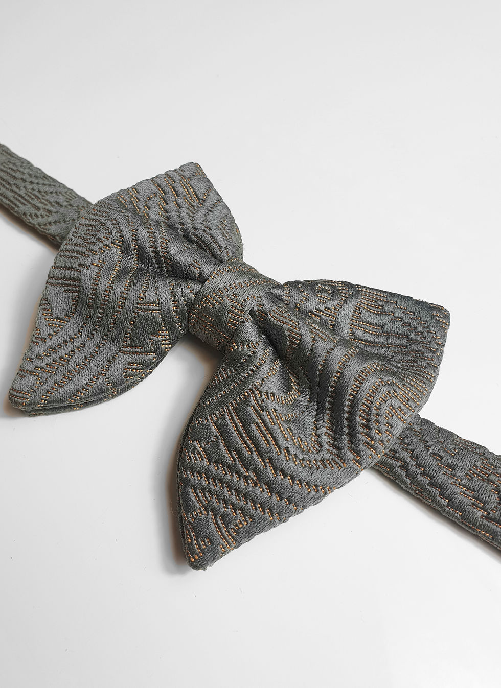 Thumbnail: Grey Paisley Jacquard Butterfly Bowtie